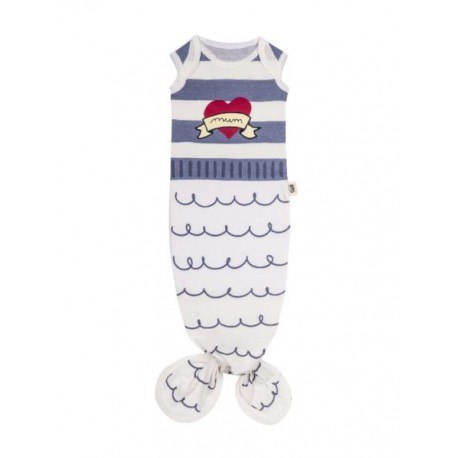 Baby bites śpioszki baby gown sailor (0-3 BABY BITES